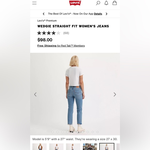 Levi’s Wedgy Straight Jeans - Picture 2 of 6